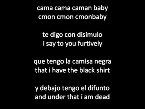 tengo la camisa negra lyrics